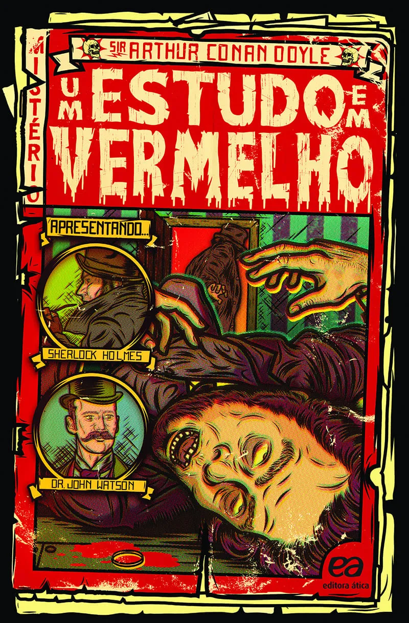 Capa do livro Um estudo em vermelho